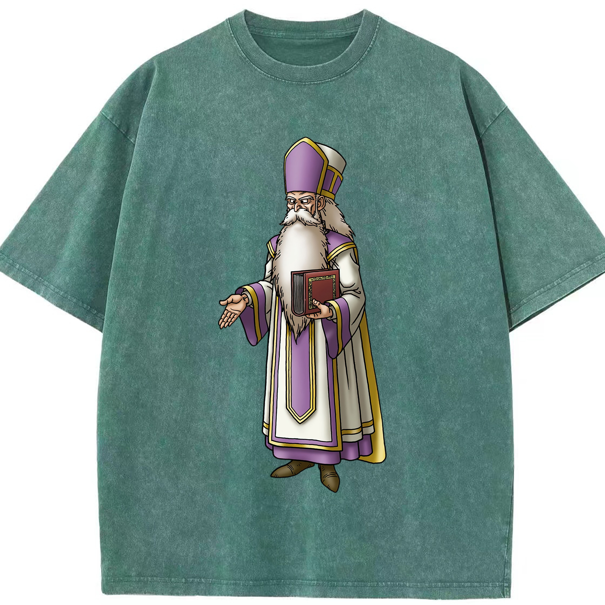 （画像用） ドラゴンクエスト Doragon Kuesuto Dragon Quest 綿100% ヴィンテージ風 半袖Tシャツ（フロントプリント）